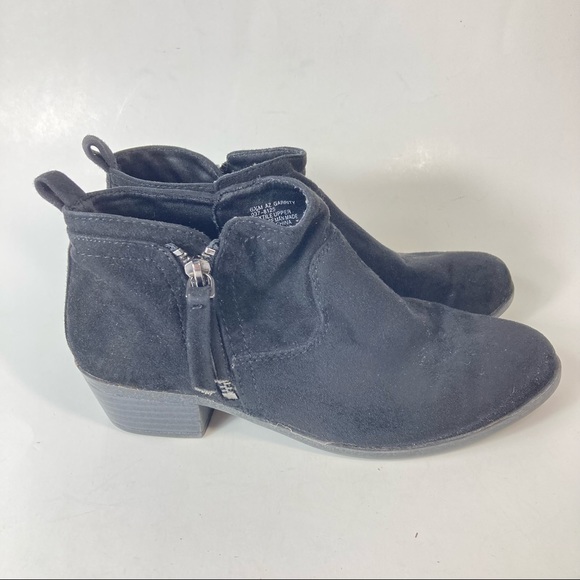 4/$25 Arizona Suede Black Zip Booties Size 6.5 - Picture 4 of 9